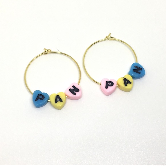 ‘Pan’ Beaded Hoops - Picture 2 of 4